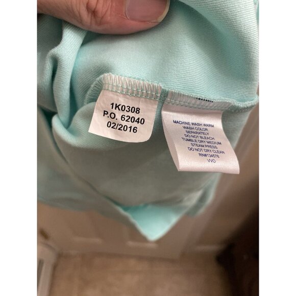 VINEYARD VINES Saltwater S Mens 1/4 Zip Blue Green Sweater 100% Cotton 1K0308 - Picture 8 of 8